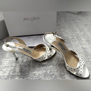 White Jimmy Choo heeled sandals